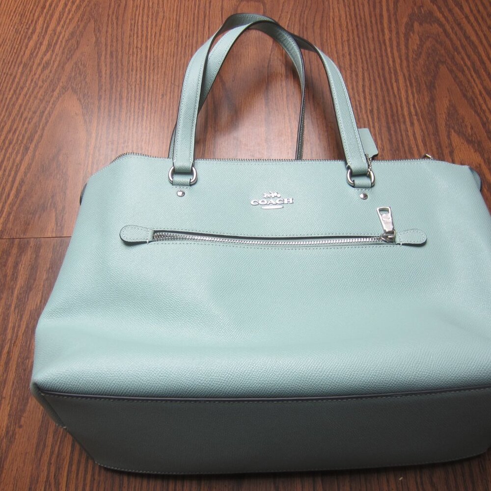 Coach Gallery Tote in Light Teal/Silver - Picture 2 of 7